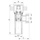 Кран для подключения сантехприборов Koer 1/2x3/4 (KR.517) (KR0109) Кран для подключения сантехприборов Koer 1/2x3/4 (KR.517) (KR0109)