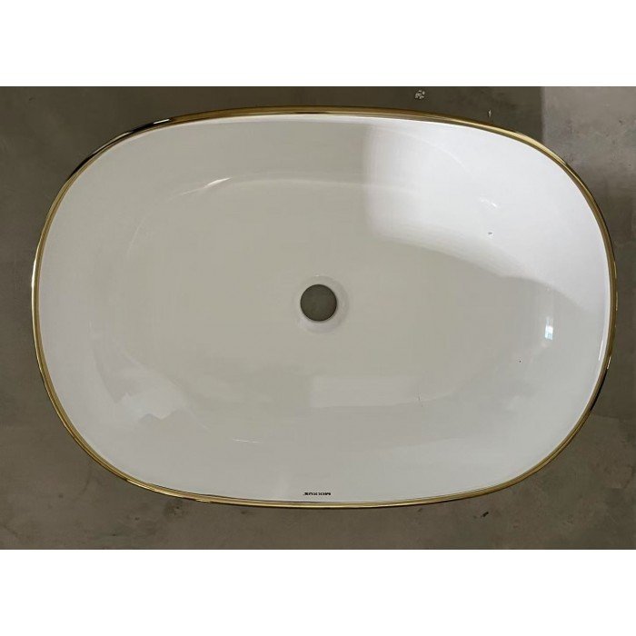 Раковина накладная Mixxus Premium ELLIPSE-0105 EDGE GOLD 600х400х150mm (MP6564) Раковина накладная Mixxus Premium ELLIPSE-0105 EDGE GOLD 600х400х150mm (MP6564)