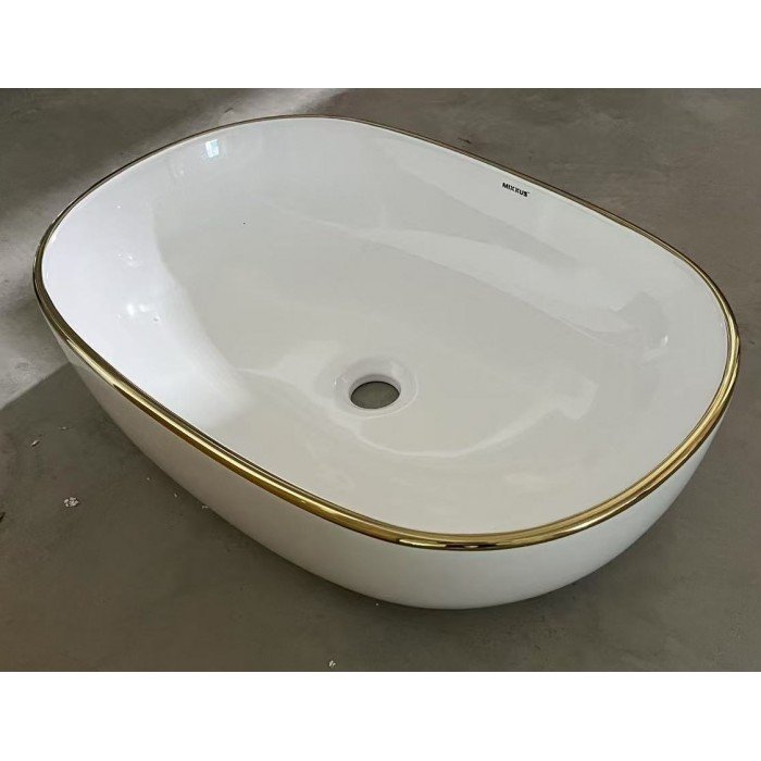Раковина накладная Mixxus Premium ELLIPSE-0105 EDGE GOLD 600х400х150mm (MP6564) Раковина накладная Mixxus Premium ELLIPSE-0105 EDGE GOLD 600х400х150mm (MP6564)