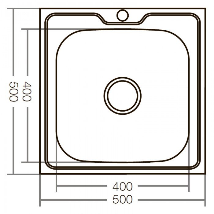 Кухонная мойка накладная ZerixZ5050-04-160E (Satin) (ZX1608) Кухонная мойка накладная ZerixZ5050-04-160E (Satin) (ZX1608)