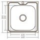 Кухонная мойка накладная ZerixZ5050-04-160E (Satin) (ZX1608) Кухонная мойка накладная ZerixZ5050-04-160E (Satin) (ZX1608)