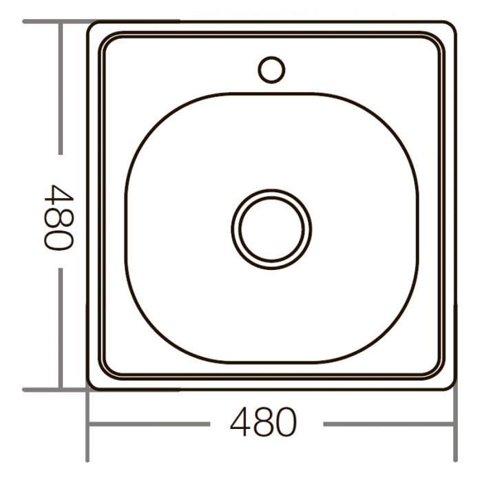 Мойка кухонная Zerix Z4848-06-160E (Satin) (ZM0557) Мойка кухонная Zerix Z4848-06-160E (Satin) (ZM0557)